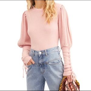 Free People Tasha Thermal long sleeved shirt